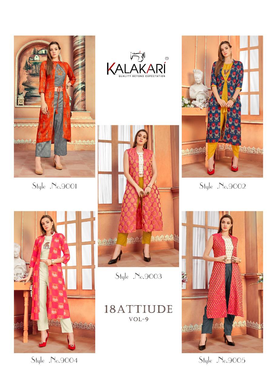 18 Attitude Vol 9 By Kalakari  Designer Shrug Style Ready Made Wear Collection