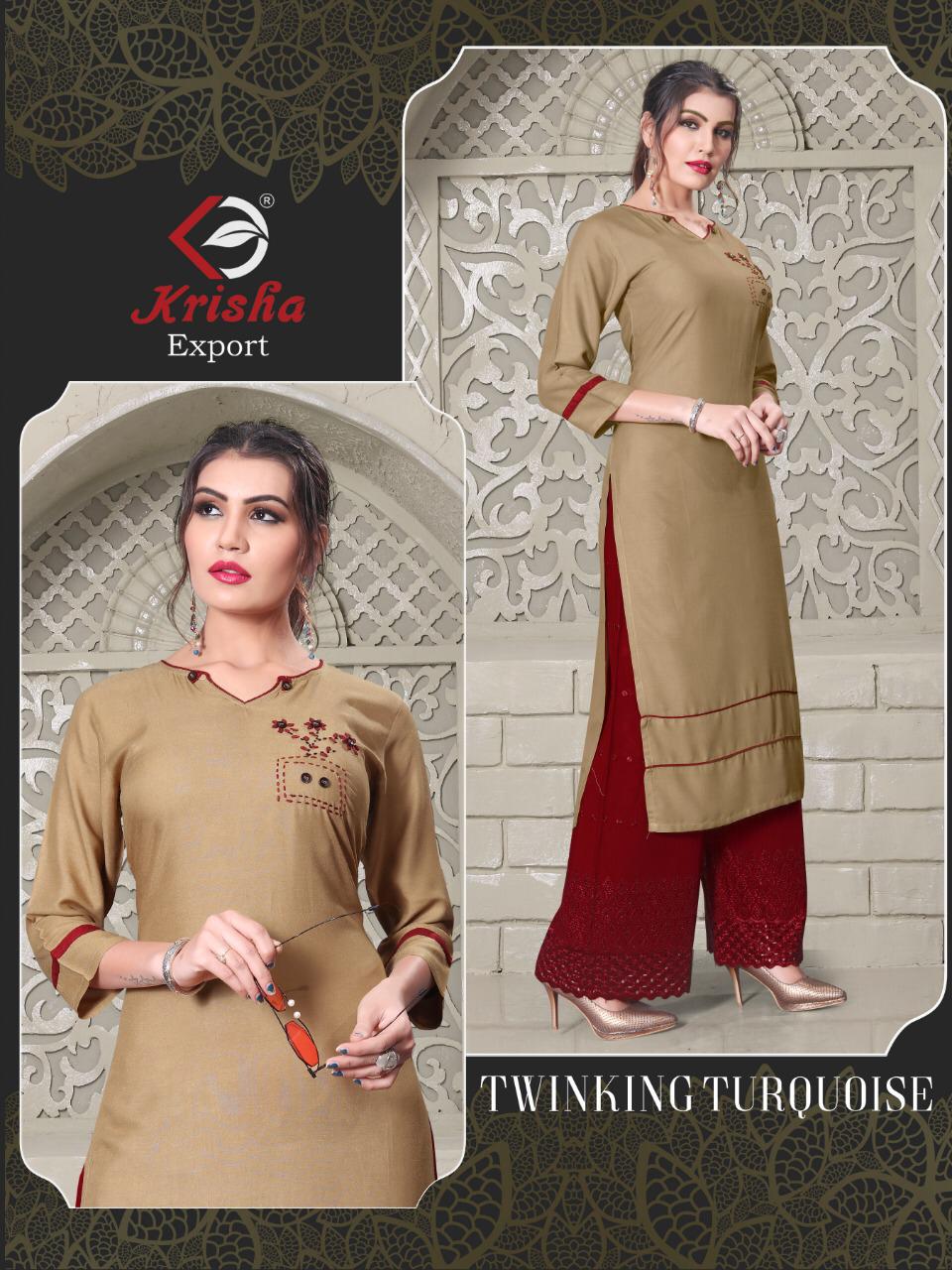 Plazzo World Present Krisha Export Kurtis With Plazzo Collection