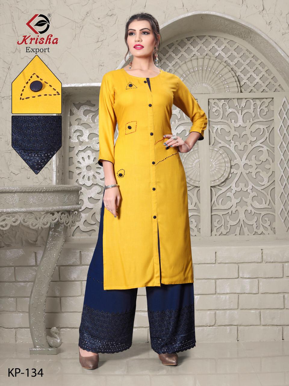 Plazzo World Present Krisha Export Kurtis With Plazzo Collection