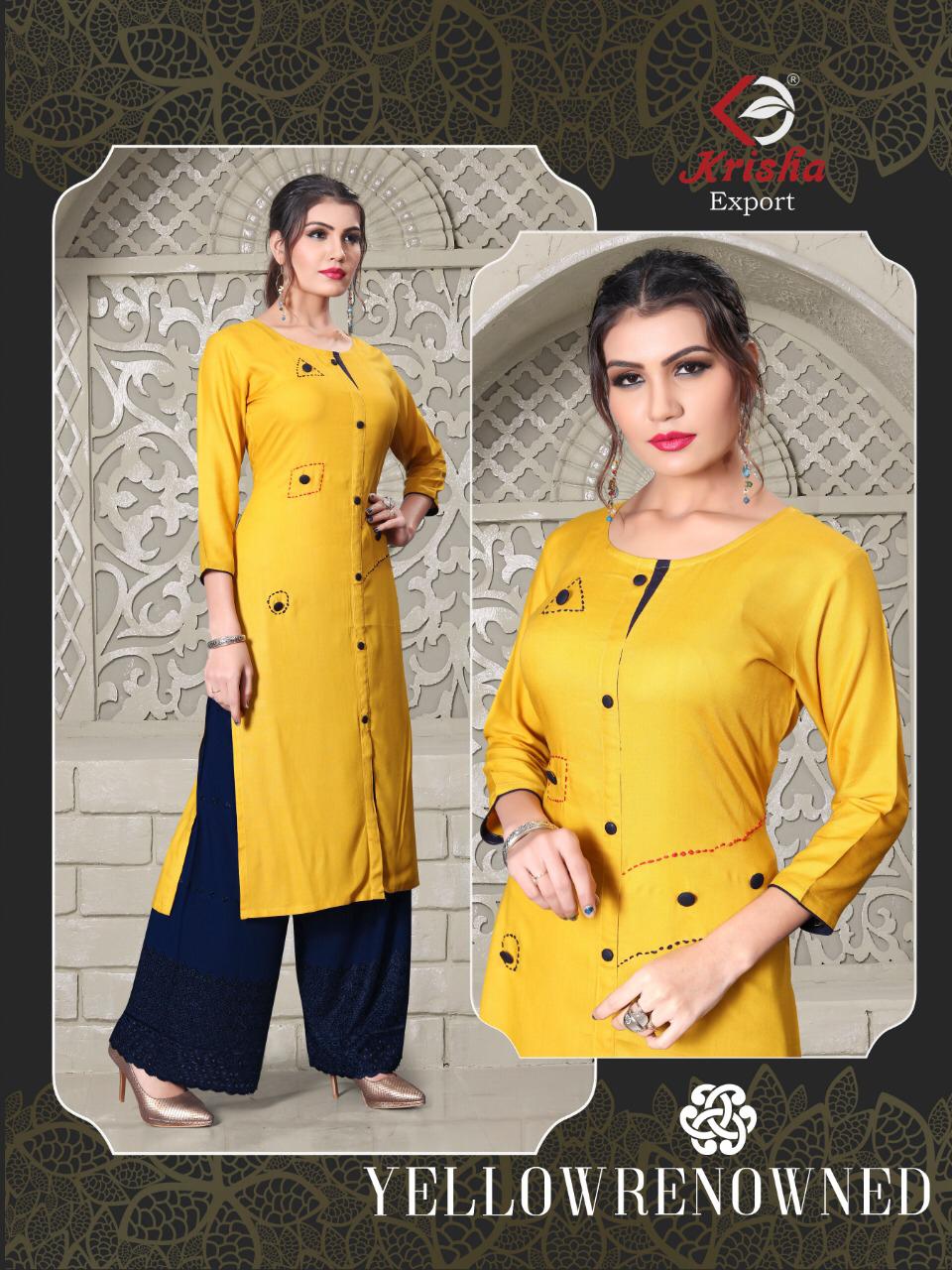 Plazzo World Present Krisha Export Kurtis With Plazzo Collection