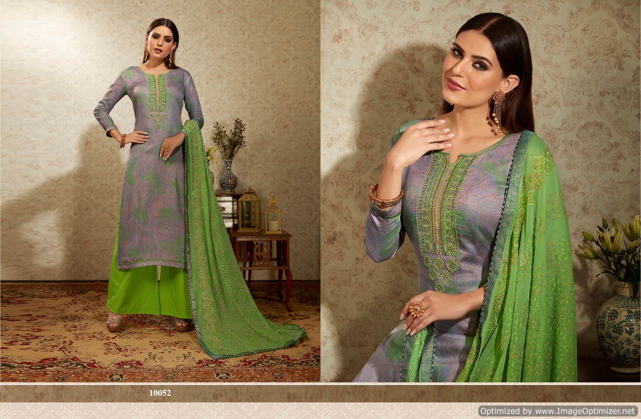 Alfaaz By Ramaiya Cotton Satin Designer Dress Material Catalogue