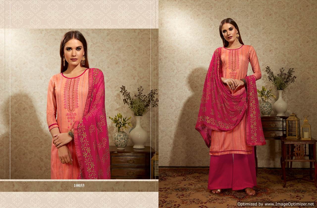 Alfaaz By Ramaiya Cotton Satin Designer Dress Material Catalogue