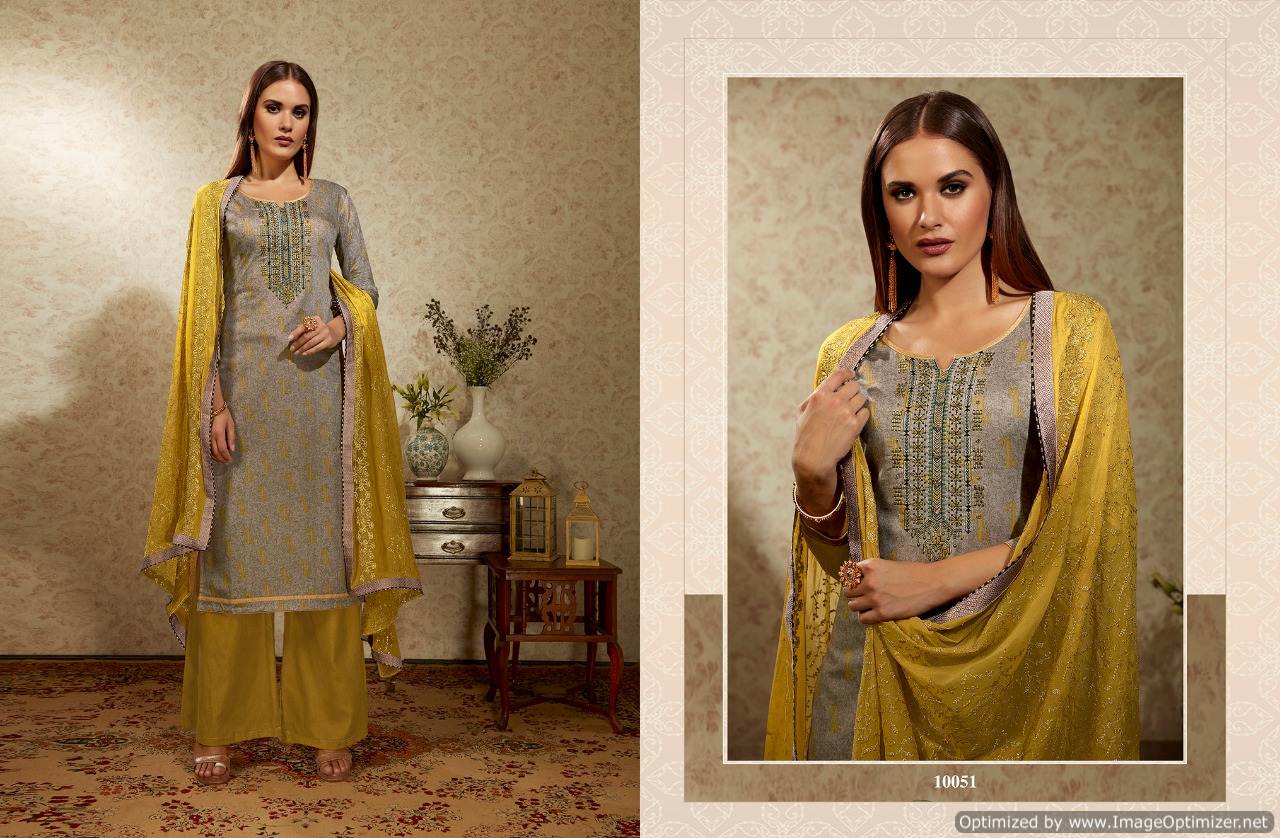 Alfaaz By Ramaiya Cotton Satin Designer Dress Material Catalogue