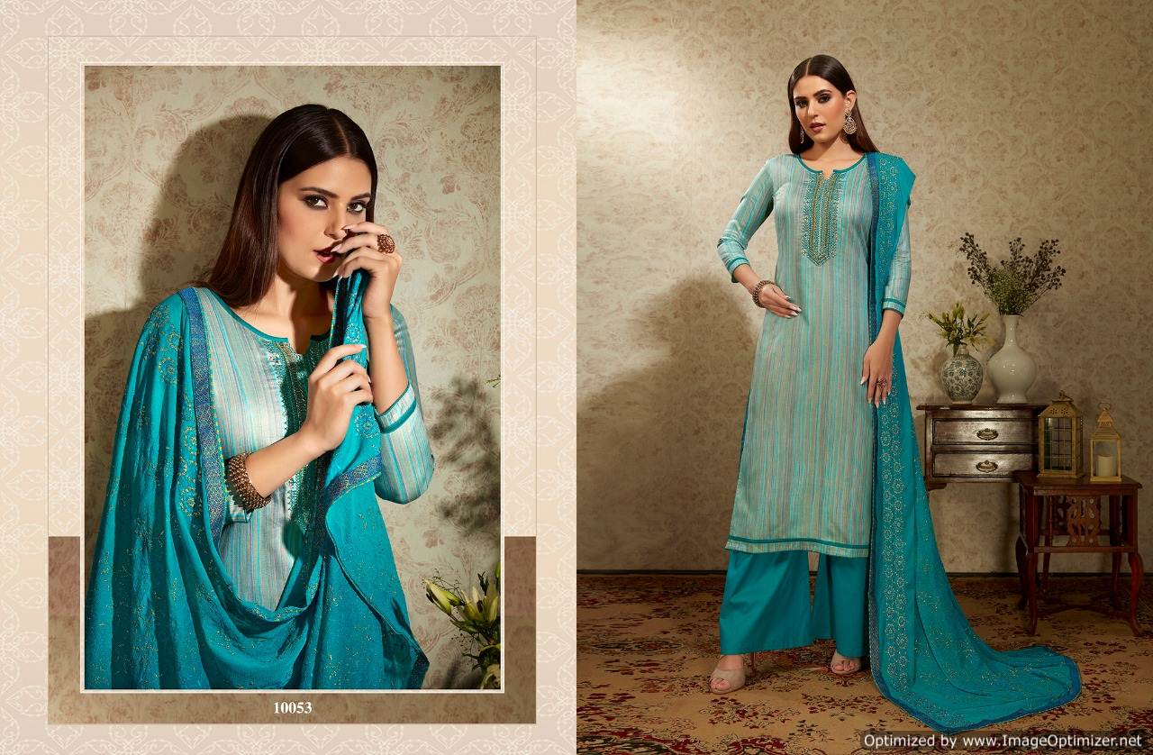 Alfaaz By Ramaiya Cotton Satin Designer Dress Material Catalogue