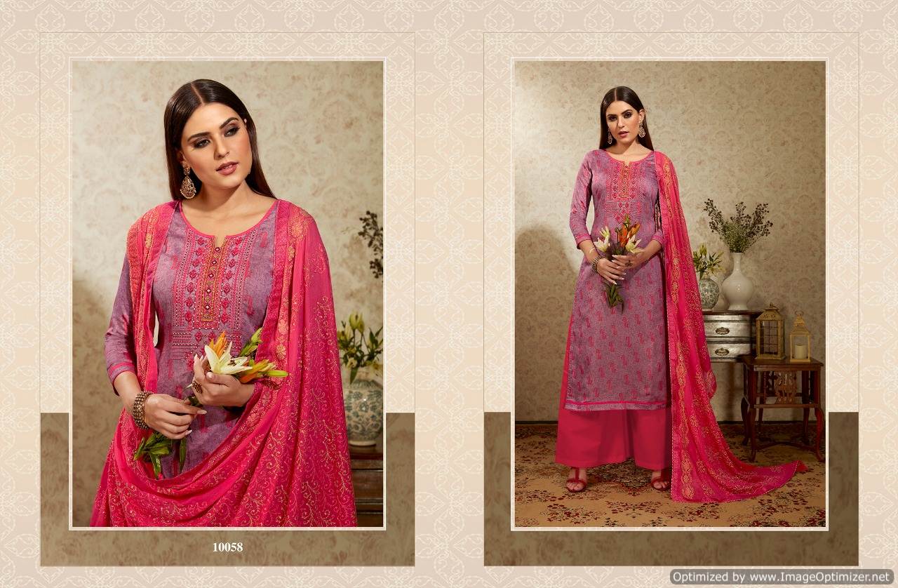 Alfaaz By Ramaiya Cotton Satin Designer Dress Material Catalogue