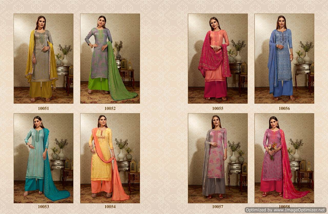 Alfaaz By Ramaiya Cotton Satin Designer Dress Material Catalogue