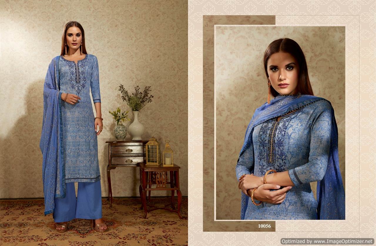 Alfaaz By Ramaiya Cotton Satin Designer Dress Material Catalogue