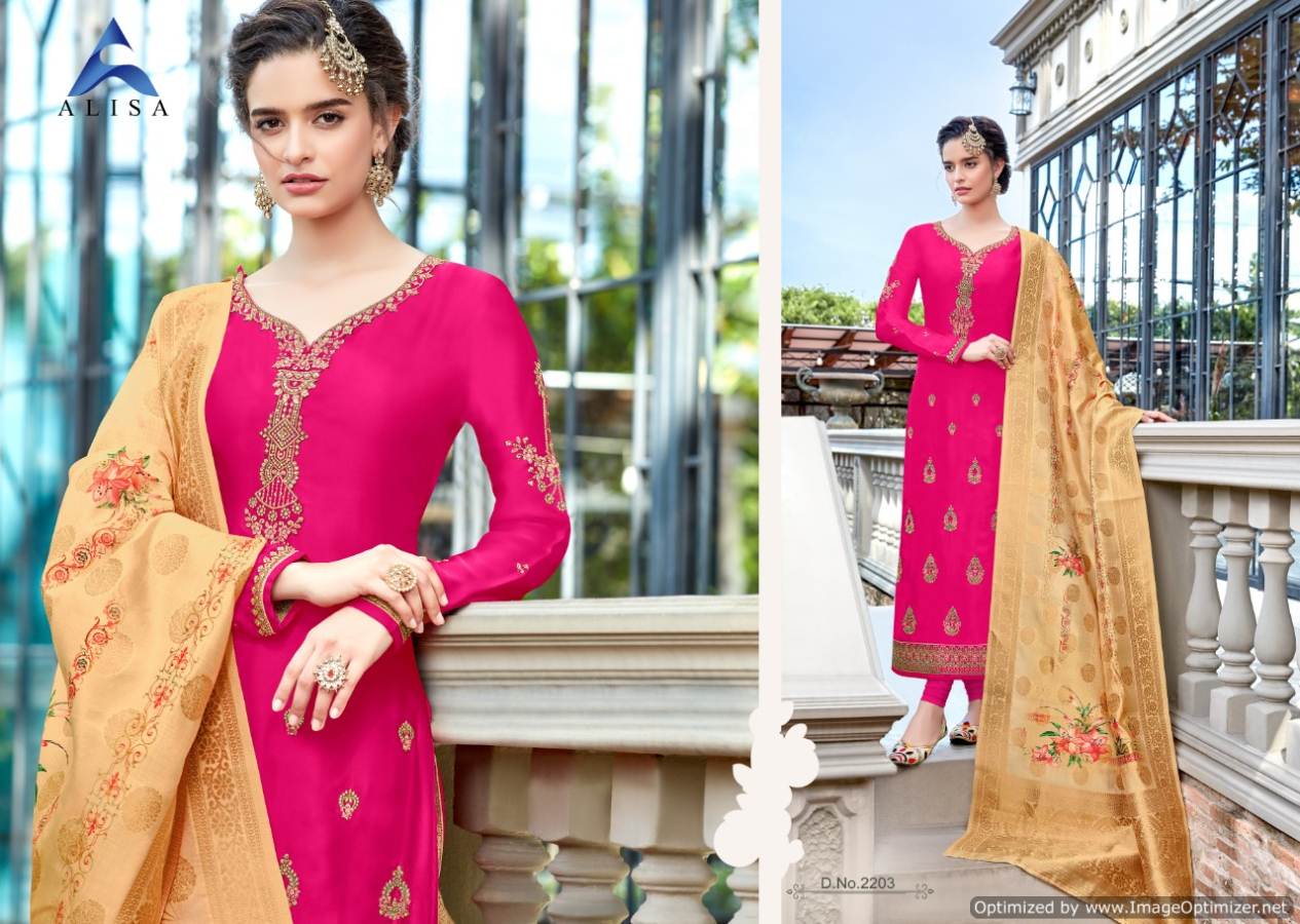 Alisa Present Suhan Festival Wear  Georgette Salwar Suits Catalogue