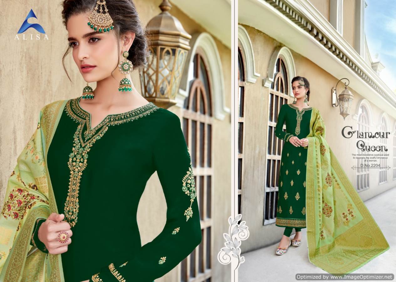 Alisa Present Suhan Festival Wear  Georgette Salwar Suits Catalogue