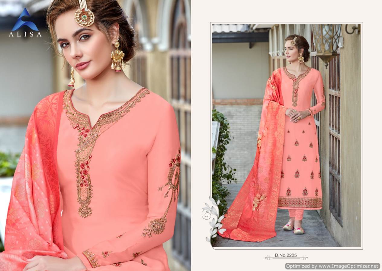 Alisa Present Suhan Festival Wear  Georgette Salwar Suits Catalogue