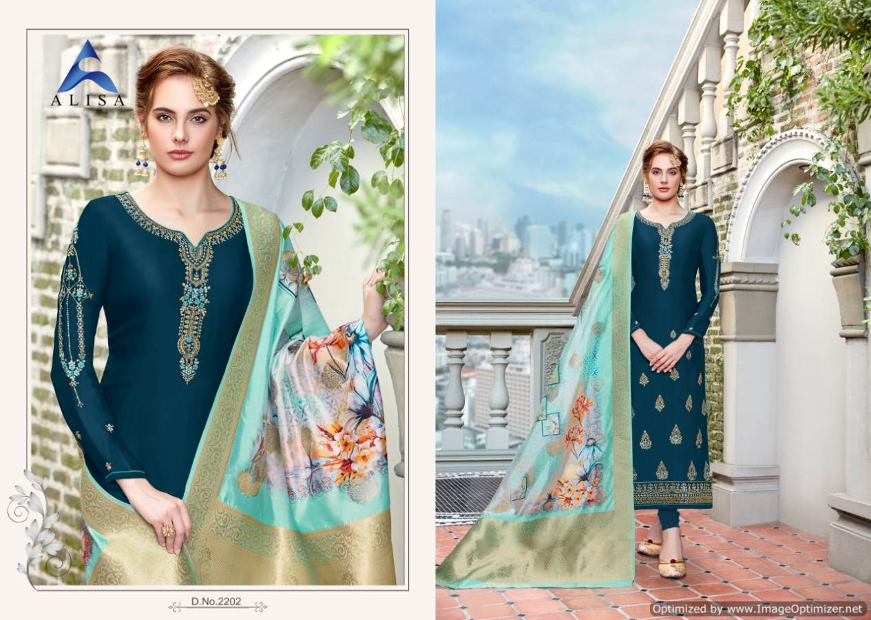 Alisa Present Suhan Festival Wear  Georgette Salwar Suits Catalogue