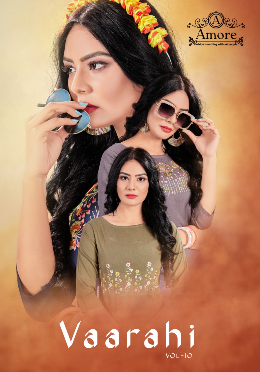 Amore Present Vaarahi Vol 10 Designer Kurtis Catalogue