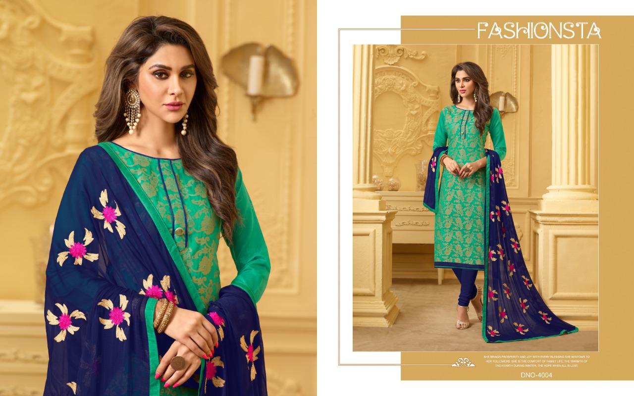 Avc Antara Vol 8 Designer Banarasi Jacquard Churidar Dress Material Collection