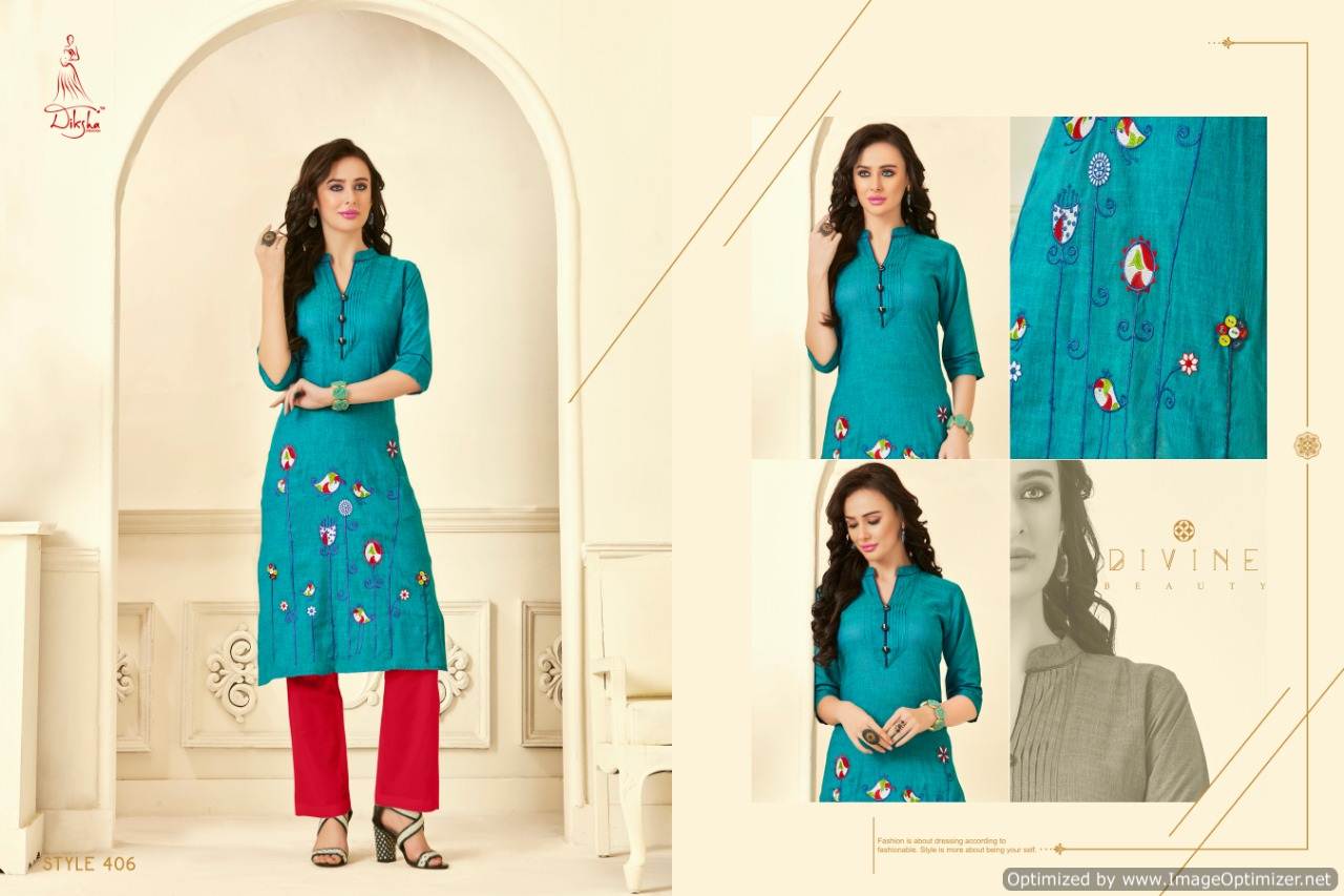 Diksha Maahi Vol 4 Heavy Rayon Straight Cut Kurti Collection