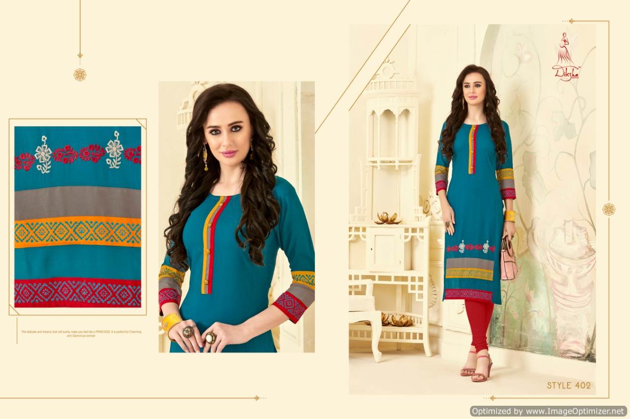 Diksha Maahi Vol 4 Heavy Rayon Straight Cut Kurti Collection