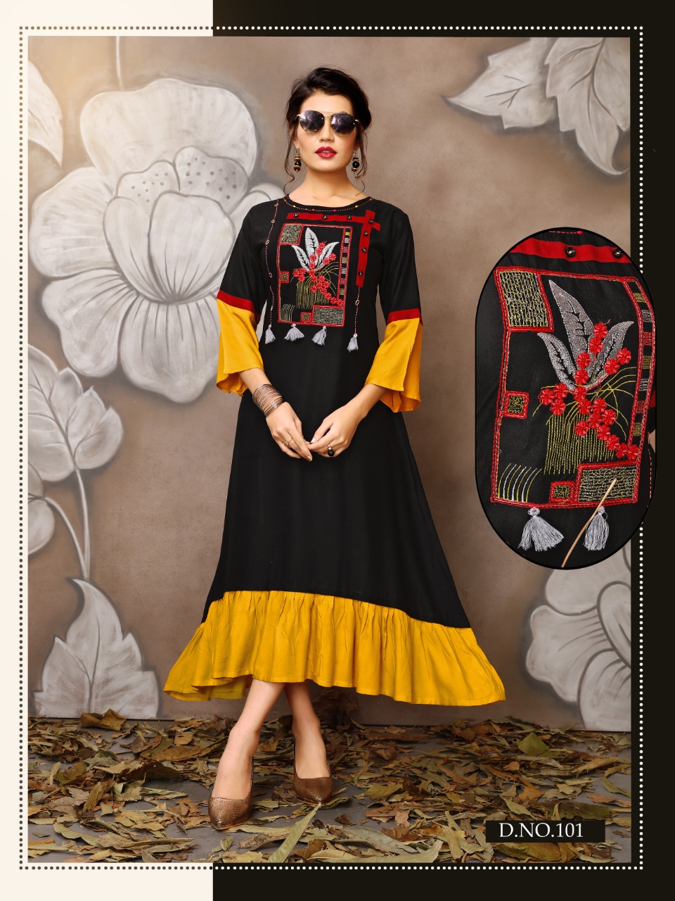 Ft Flora Vol  1 Heavy Rayon Long Kurti Collection