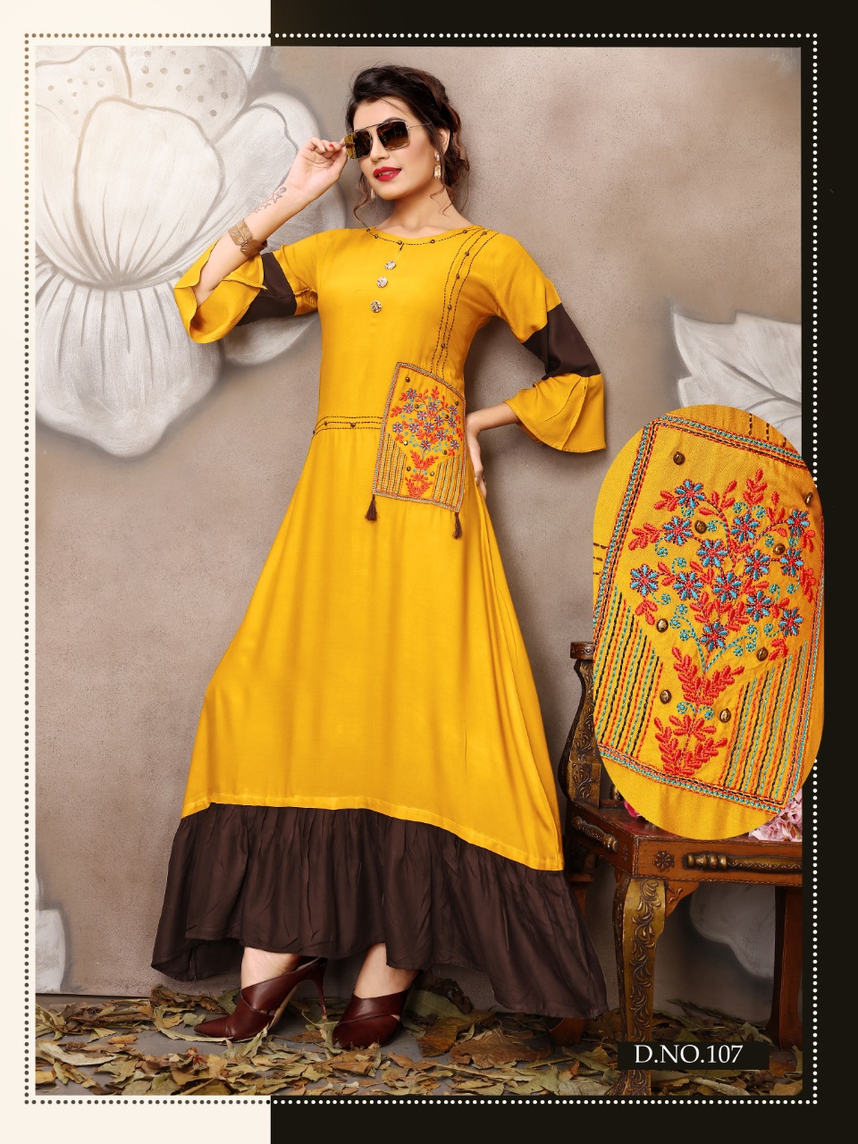 Ft Flora Vol  1 Heavy Rayon Long Kurti Collection