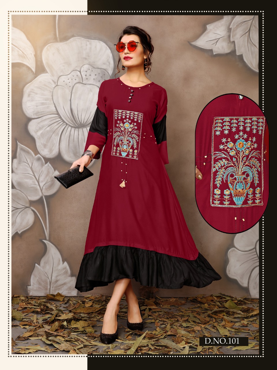 Ft Flora Vol  1 Heavy Rayon Long Kurti Collection