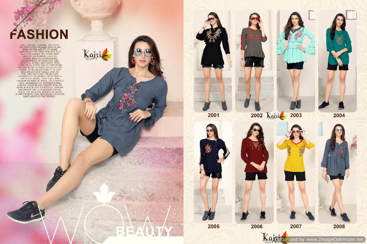 Kajri Present Preet Vol 2 Heavy Rayon Western Short Top Catalogue