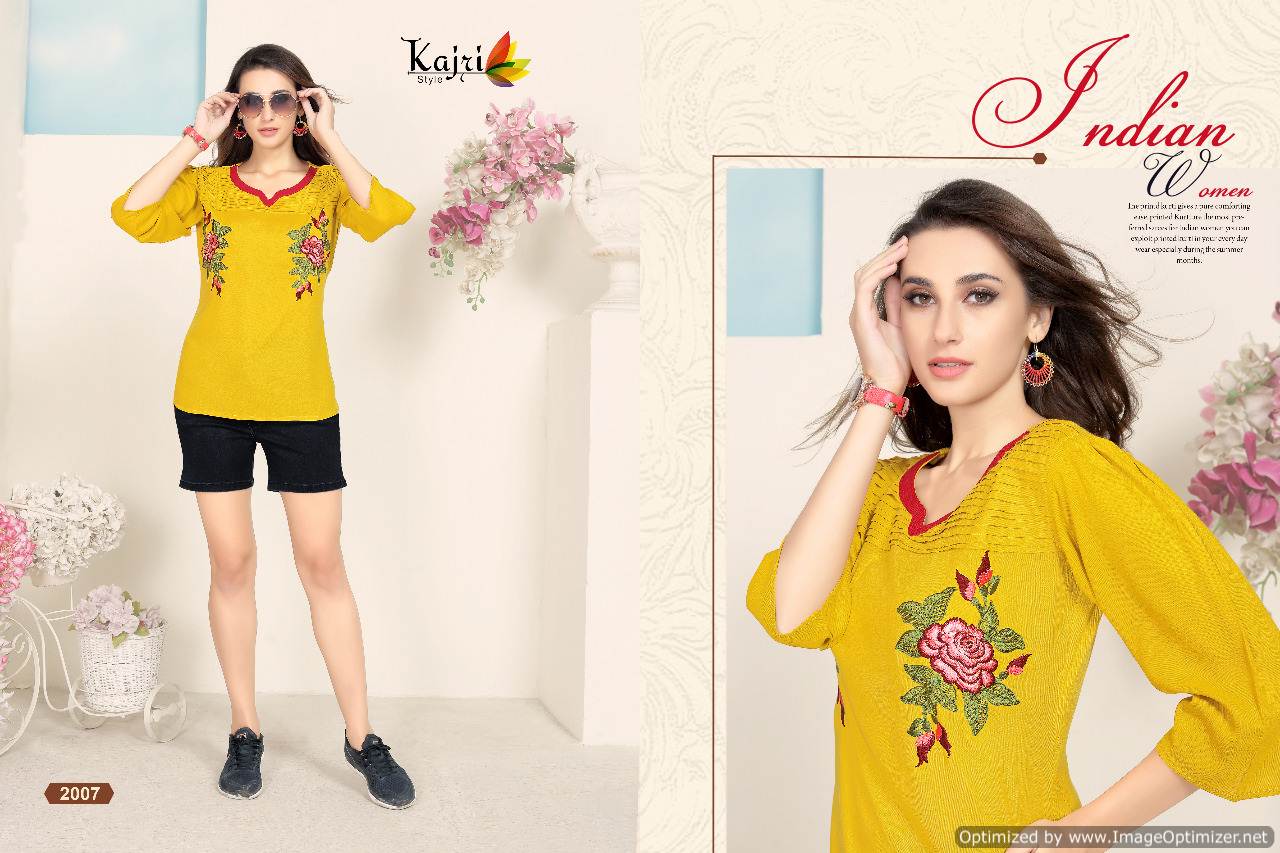 Kajri Present Preet Vol 2 Heavy Rayon Western Short Top Catalogue