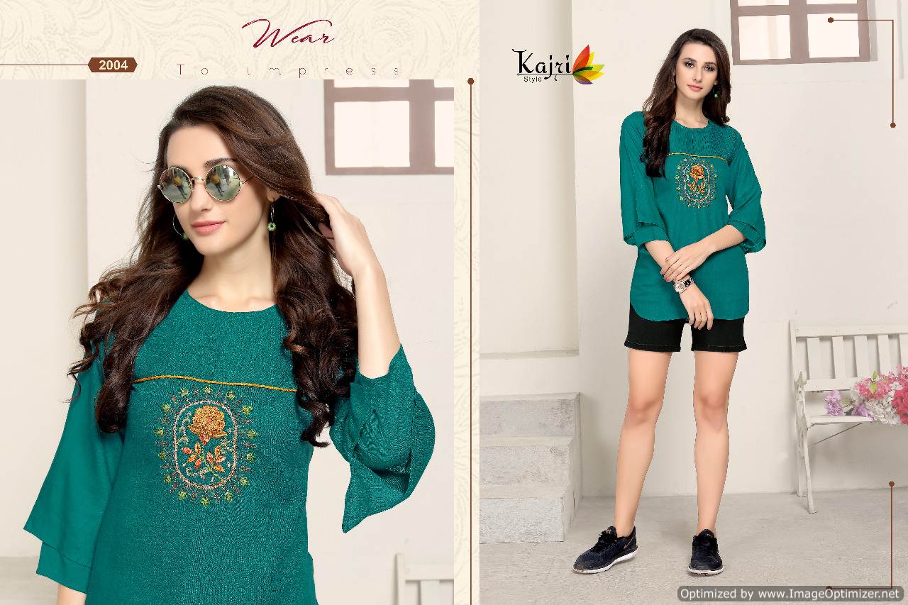 Kajri Present Preet Vol 2 Heavy Rayon Western Short Top Catalogue