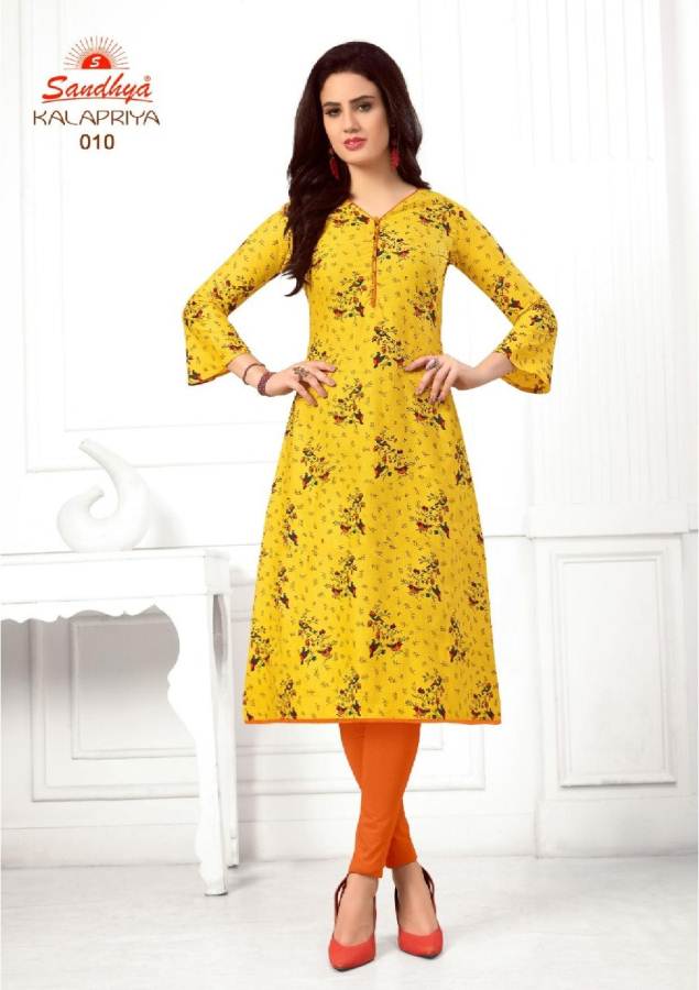 Kalapriya By Sandhya Pure Cotton Printed Kurtis Catalogue