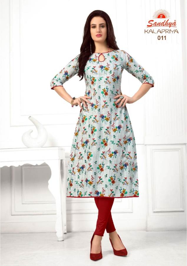 Kalapriya By Sandhya Pure Cotton Printed Kurtis Catalogue