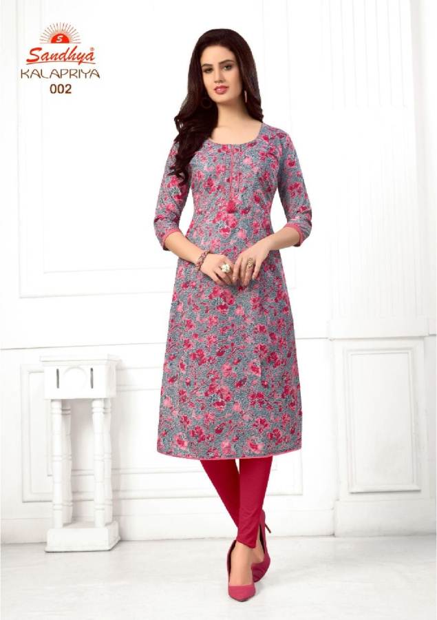 Kalapriya By Sandhya Pure Cotton Printed Kurtis Catalogue