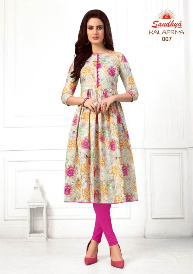 Kalapriya By Sandhya Pure Cotton Printed Kurtis Catalogue