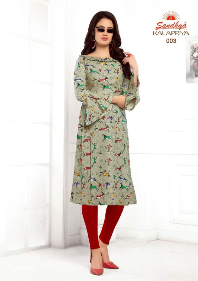 Kalapriya By Sandhya Pure Cotton Printed Kurtis Catalogue