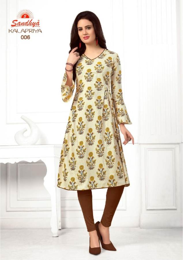 Kalapriya By Sandhya Pure Cotton Printed Kurtis Catalogue