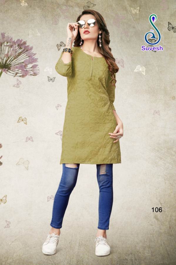 Lakhnavi Vol 4 By Suvesh Soft Cotton Chikan Kurtis Catalogue