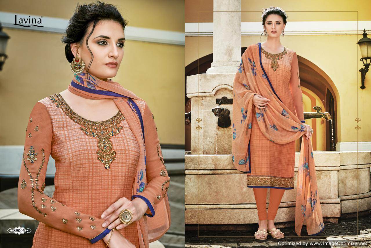 Lavina Vol 89 Crape Designer Churidar Salwar Suits Collection