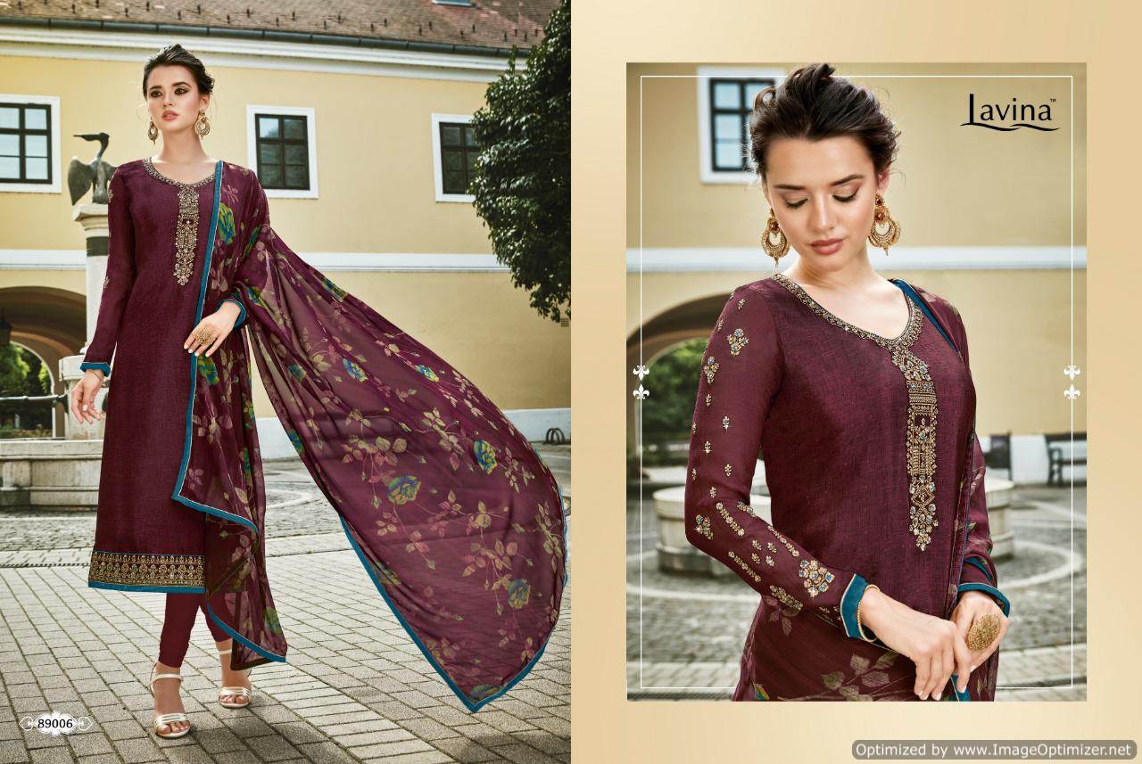 Lavina Vol 89 Crape Designer Churidar Salwar Suits Collection