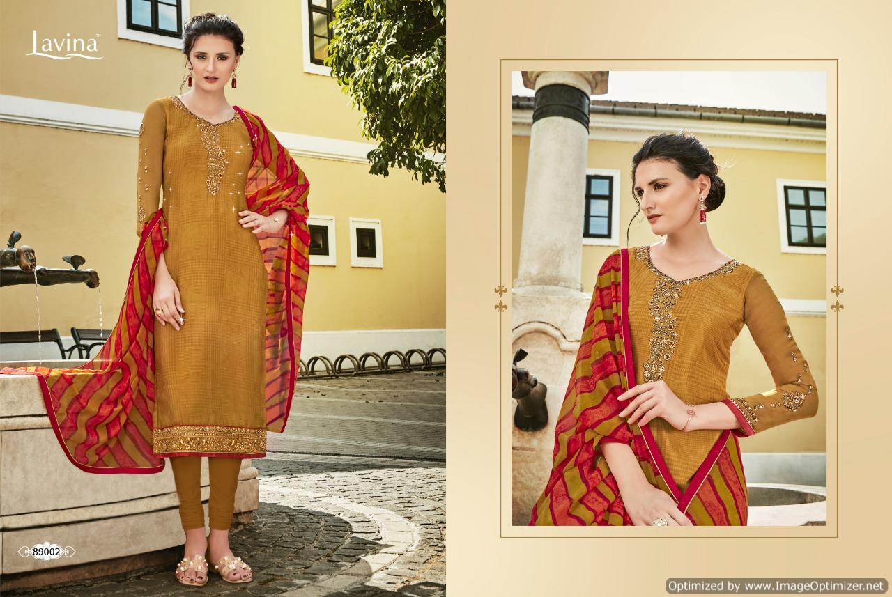 Lavina Vol 89 Crape Designer Churidar Salwar Suits Collection