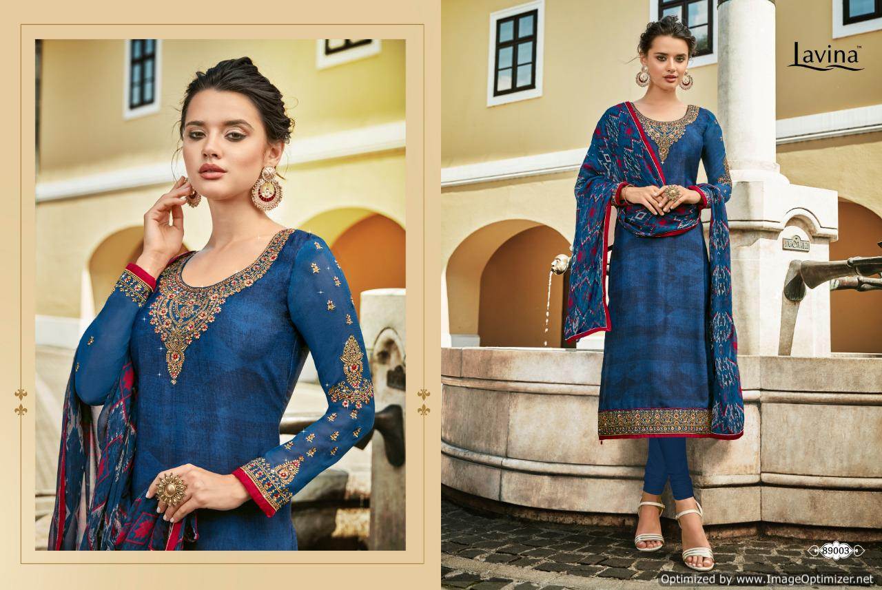 Lavina Vol 89 Crape Designer Churidar Salwar Suits Collection