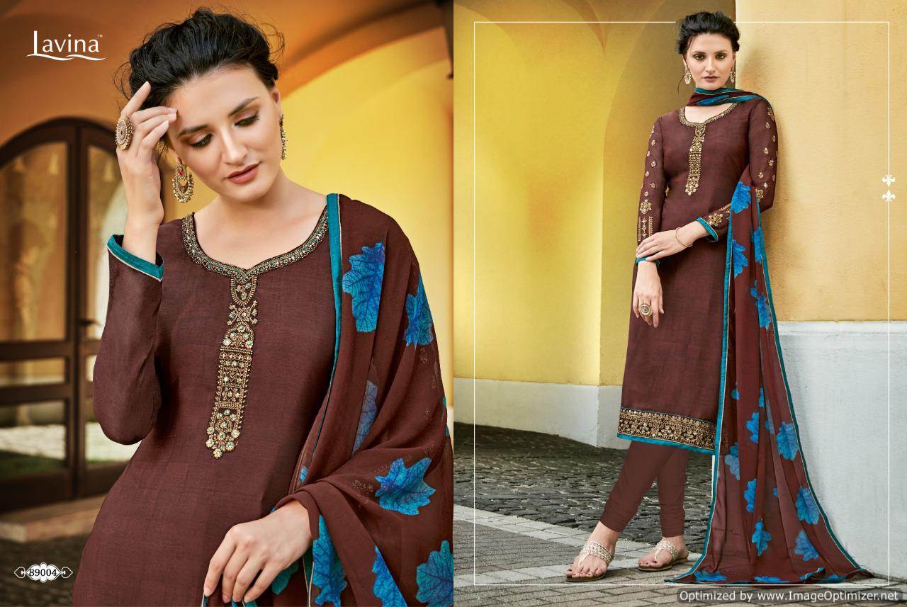 Lavina Vol 89 Crape Designer Churidar Salwar Suits Collection