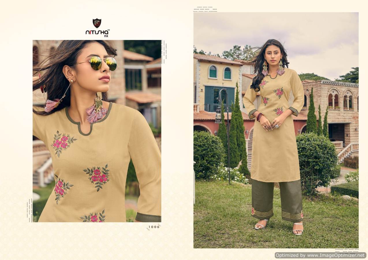 Nitisha Plazo By Nitisha Nx Heavy Soft Cotton Kurti With Palazzo