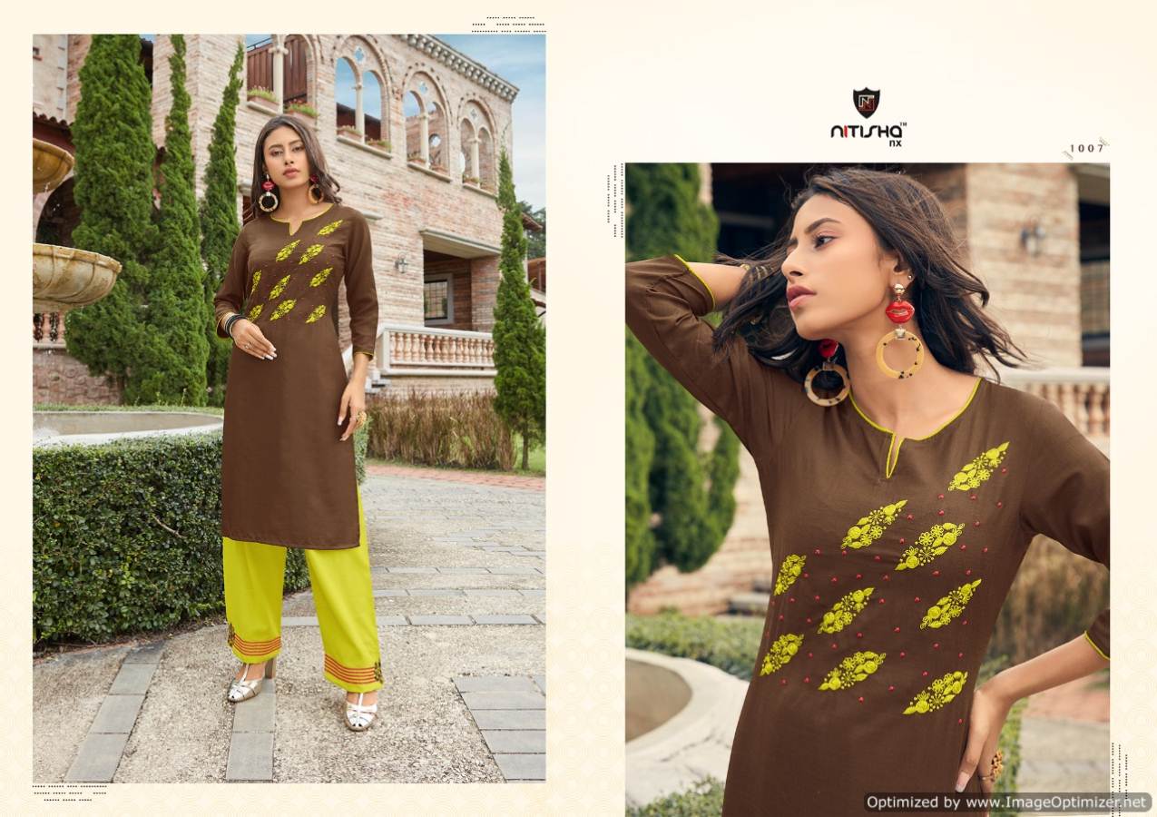 Nitisha Plazo By Nitisha Nx Heavy Soft Cotton Kurti With Palazzo