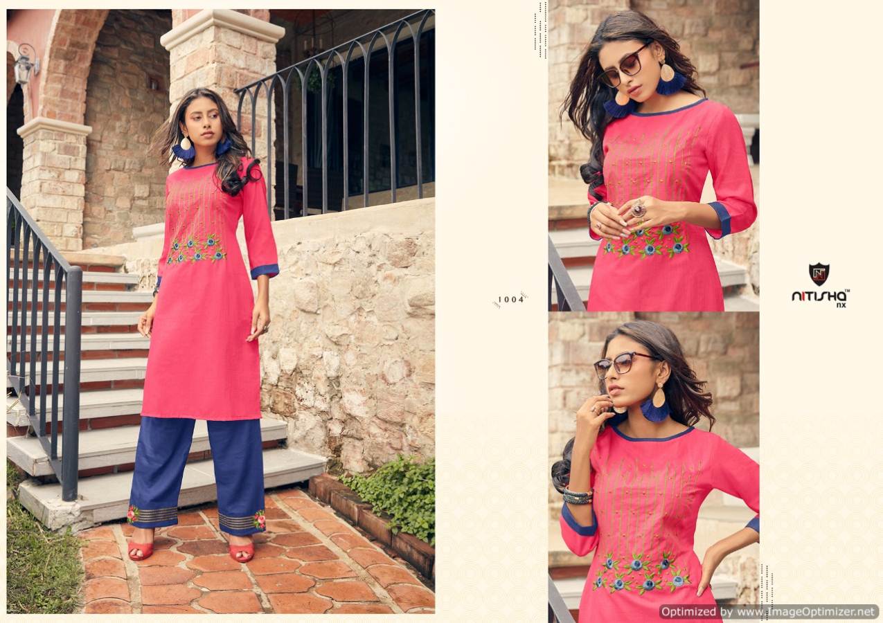 Nitisha Plazo By Nitisha Nx Heavy Soft Cotton Kurti With Palazzo