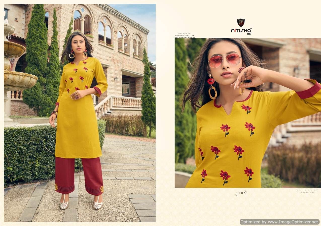 Nitisha Plazo By Nitisha Nx Heavy Soft Cotton Kurti With Palazzo