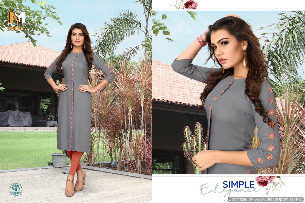 Ramzat Present Meerali  Rayon Straight Kurti Collection