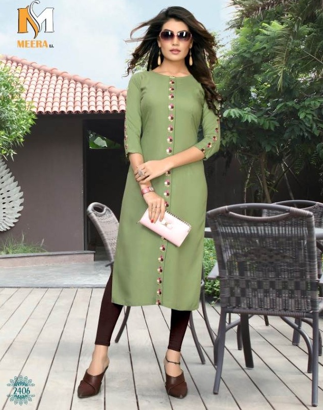 Ramzat Present Meerali  Rayon Straight Kurti Collection