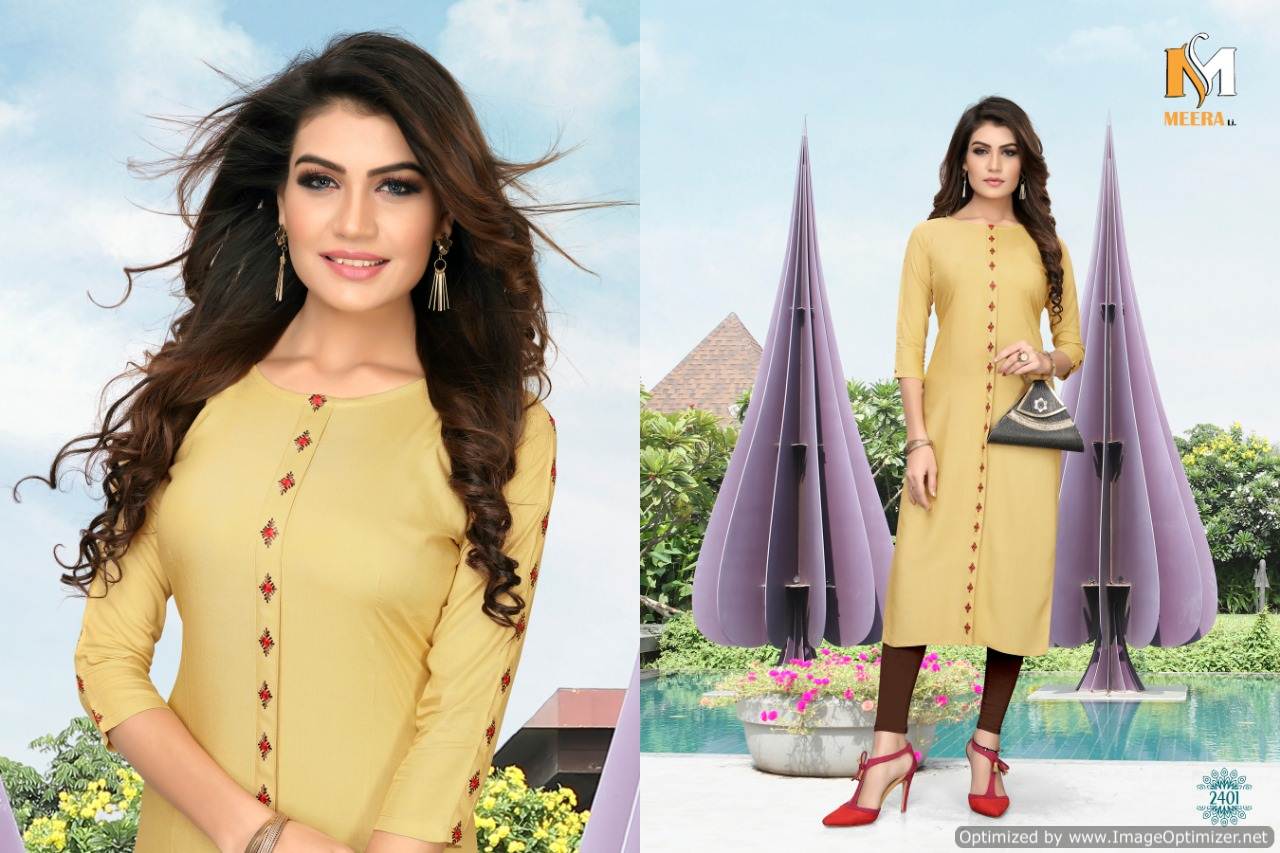 Ramzat Present Meerali  Rayon Straight Kurti Collection