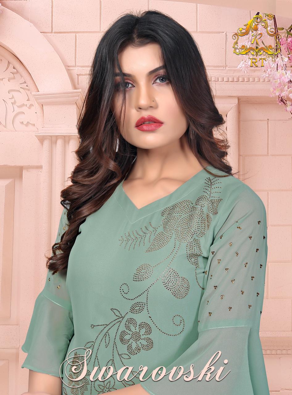 Rijiya Trends Present Swarovski Designer Festival Wear Kurtis Collection.