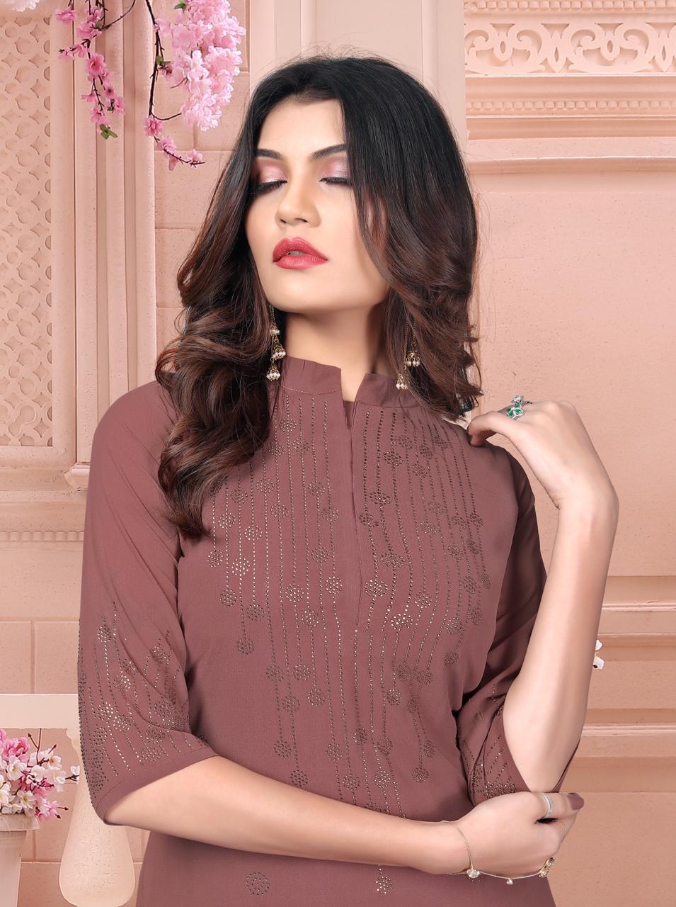 Rijiya Trends Present Swarovski Designer Festival Wear Kurtis Collection.