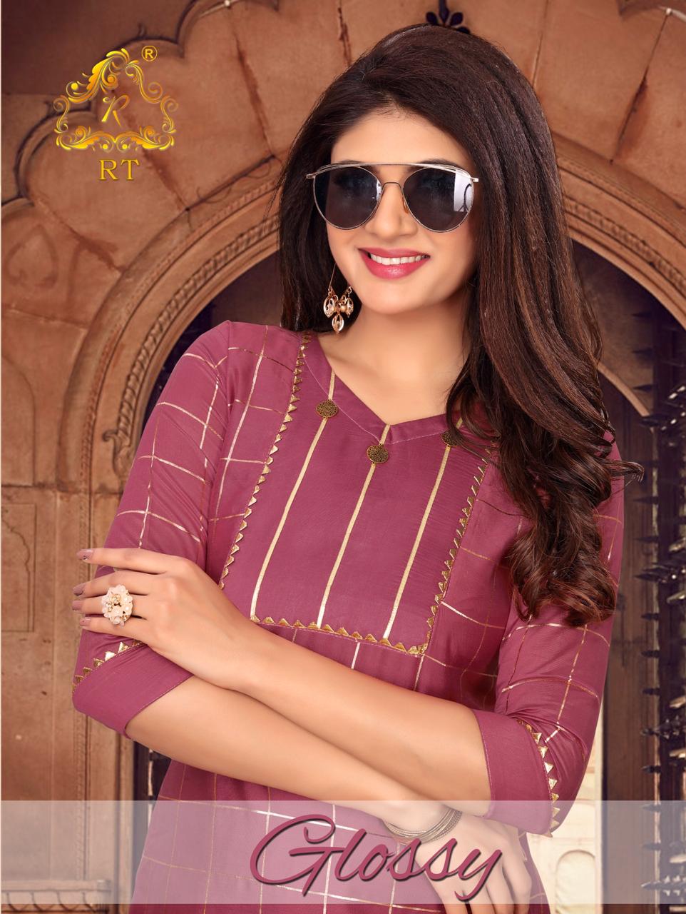 Rijiya Trends Glossy Casual Wear Kurtis With Plazzo Collection