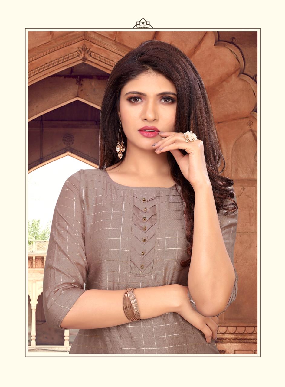 Rijiya Trends Glossy Casual Wear Kurtis With Plazzo Collection