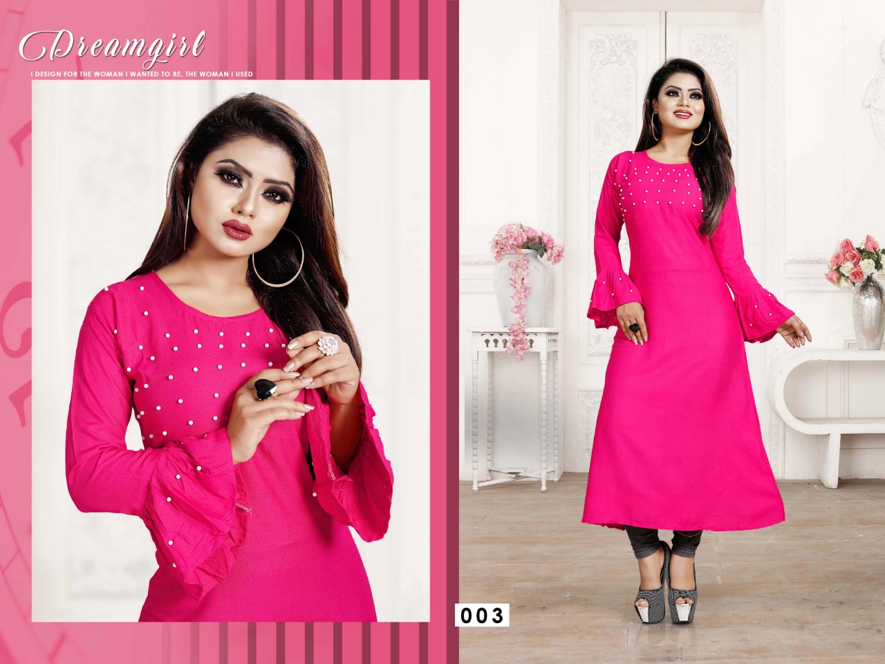 Rivaazz Designer By Jagdamba Rayon Long Kurti Collection