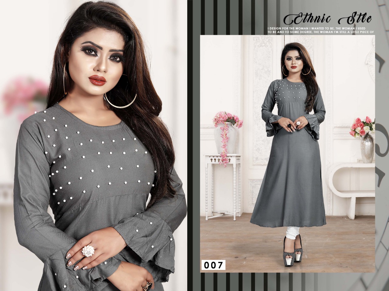 Rivaazz Designer By Jagdamba Rayon Long Kurti Collection